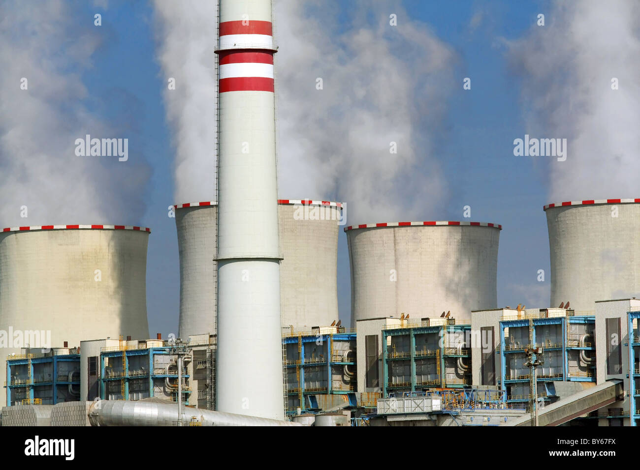 coal-burning power plant Stock Photo
