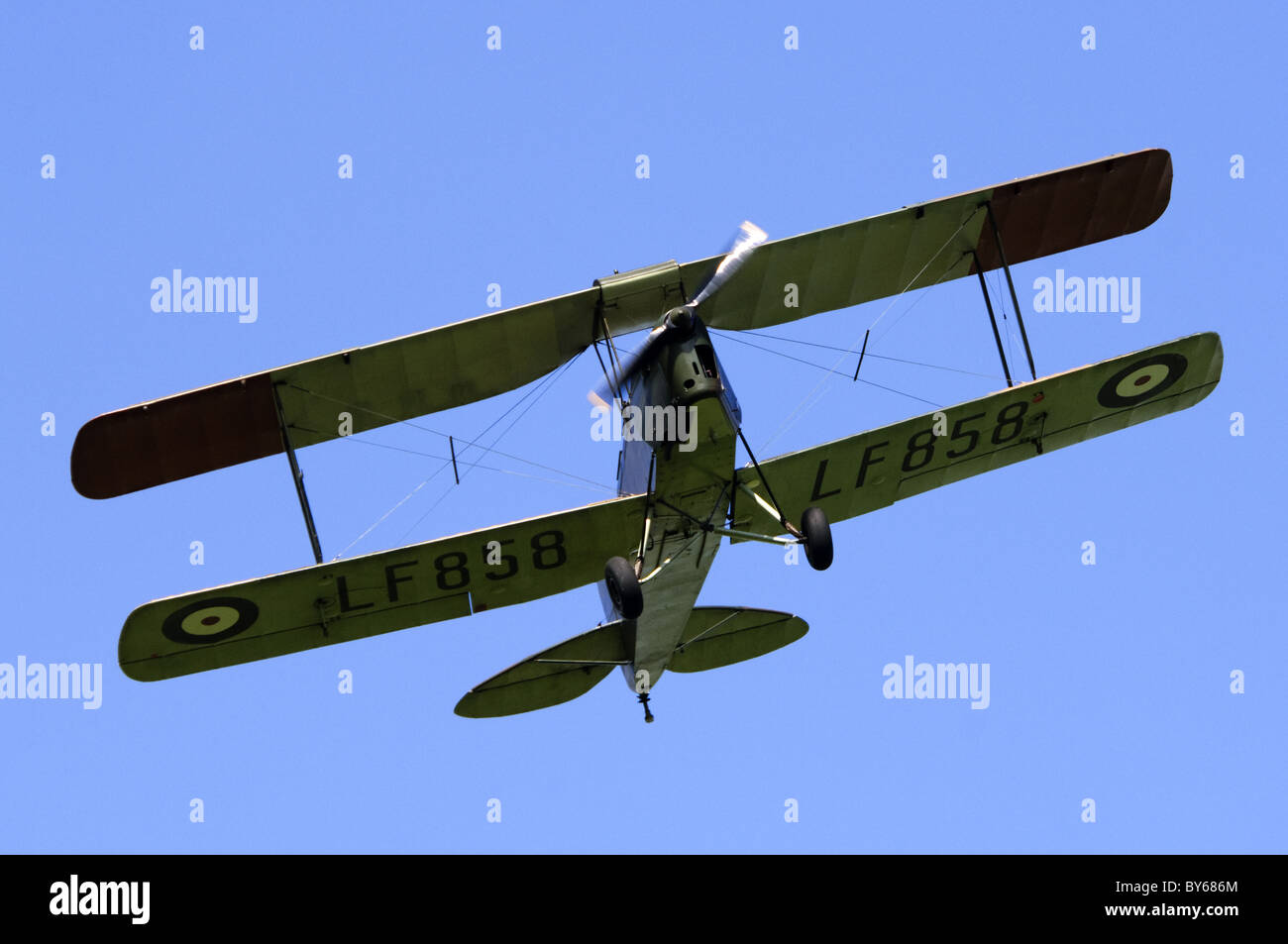 De Havilland DH-82B Queen Bee (Originally developed as a radio-controlled version of the DH-82A Tiger Moth for target practice) Stock Photo