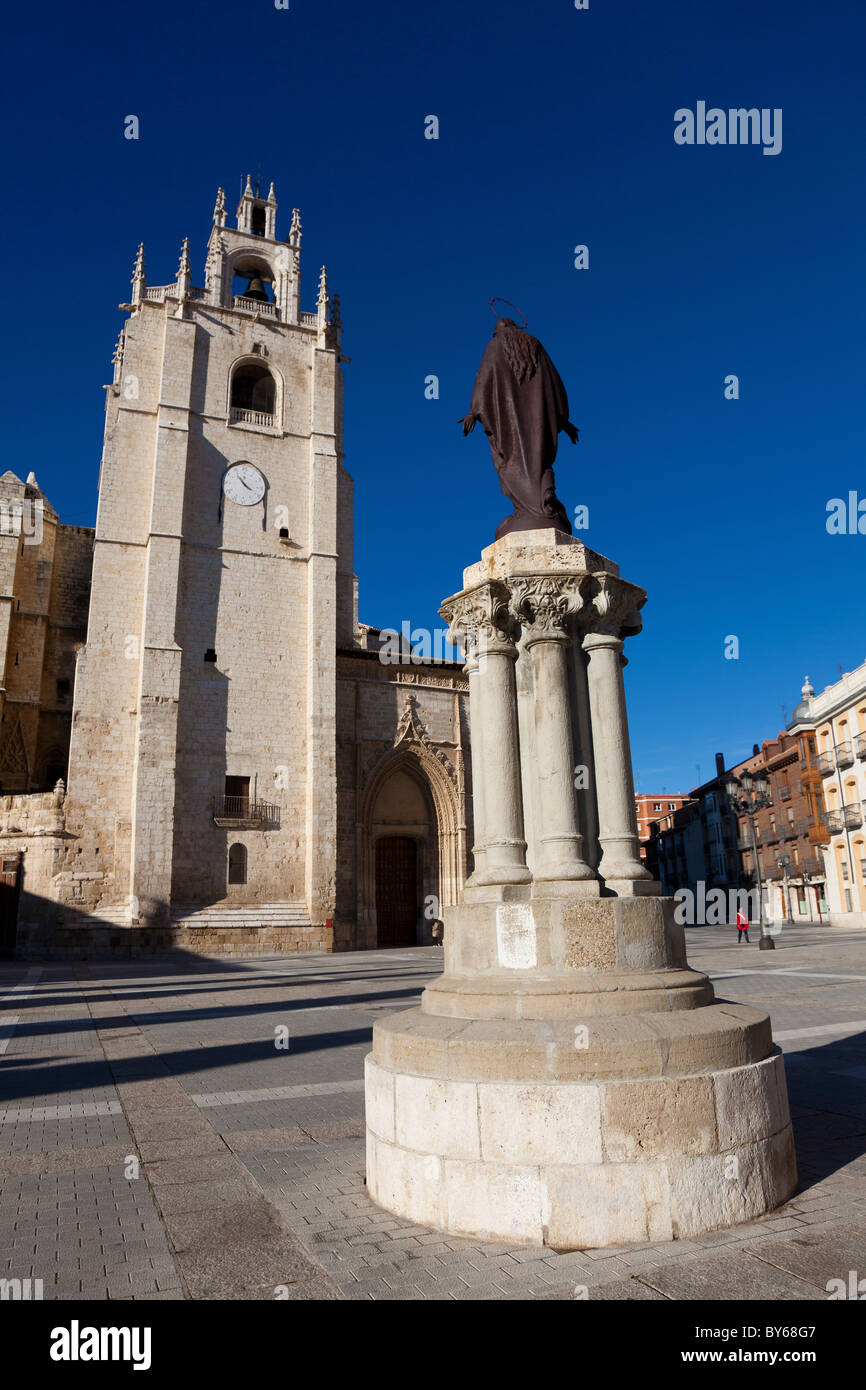 Inmaculada square, Palencia, Castilla y Leon, Spain Stock Photo