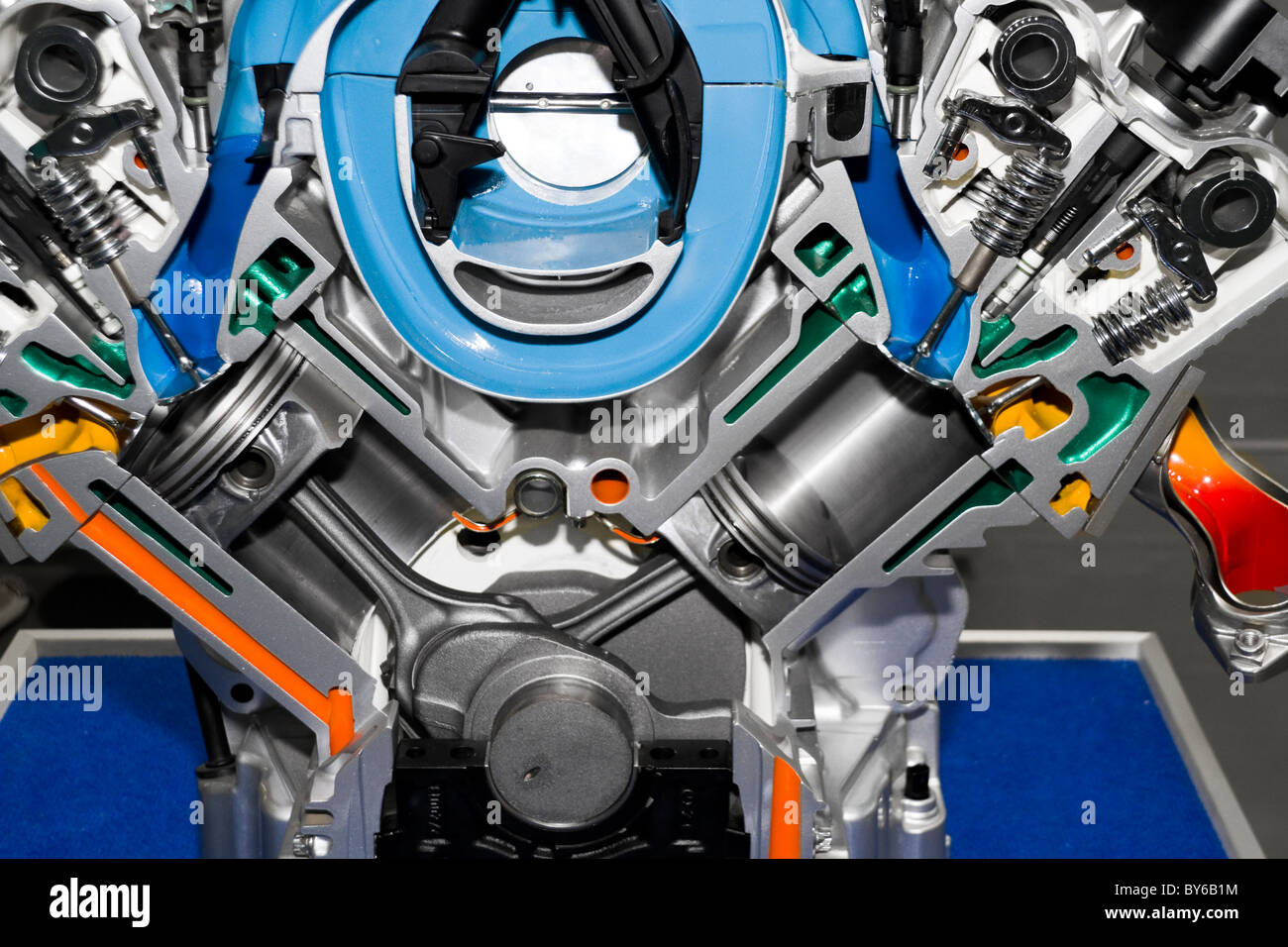 automobile cylinder block and car piston view Stock Photo Alamy