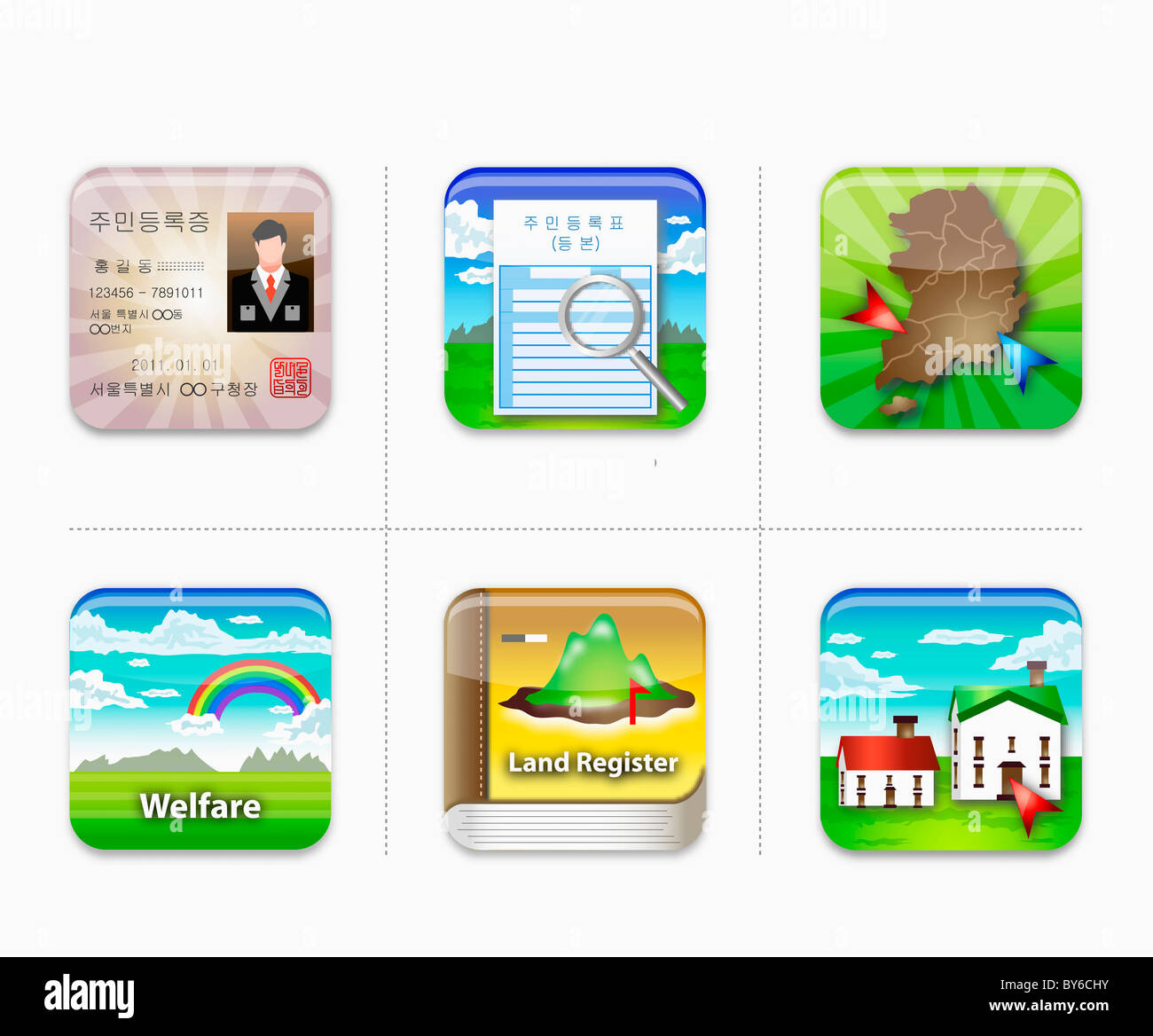 various types of icon Stock Photo - Alamy