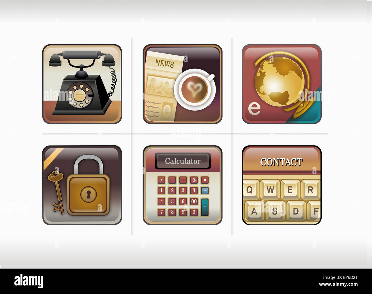 various types of icon Stock Photo Alamy