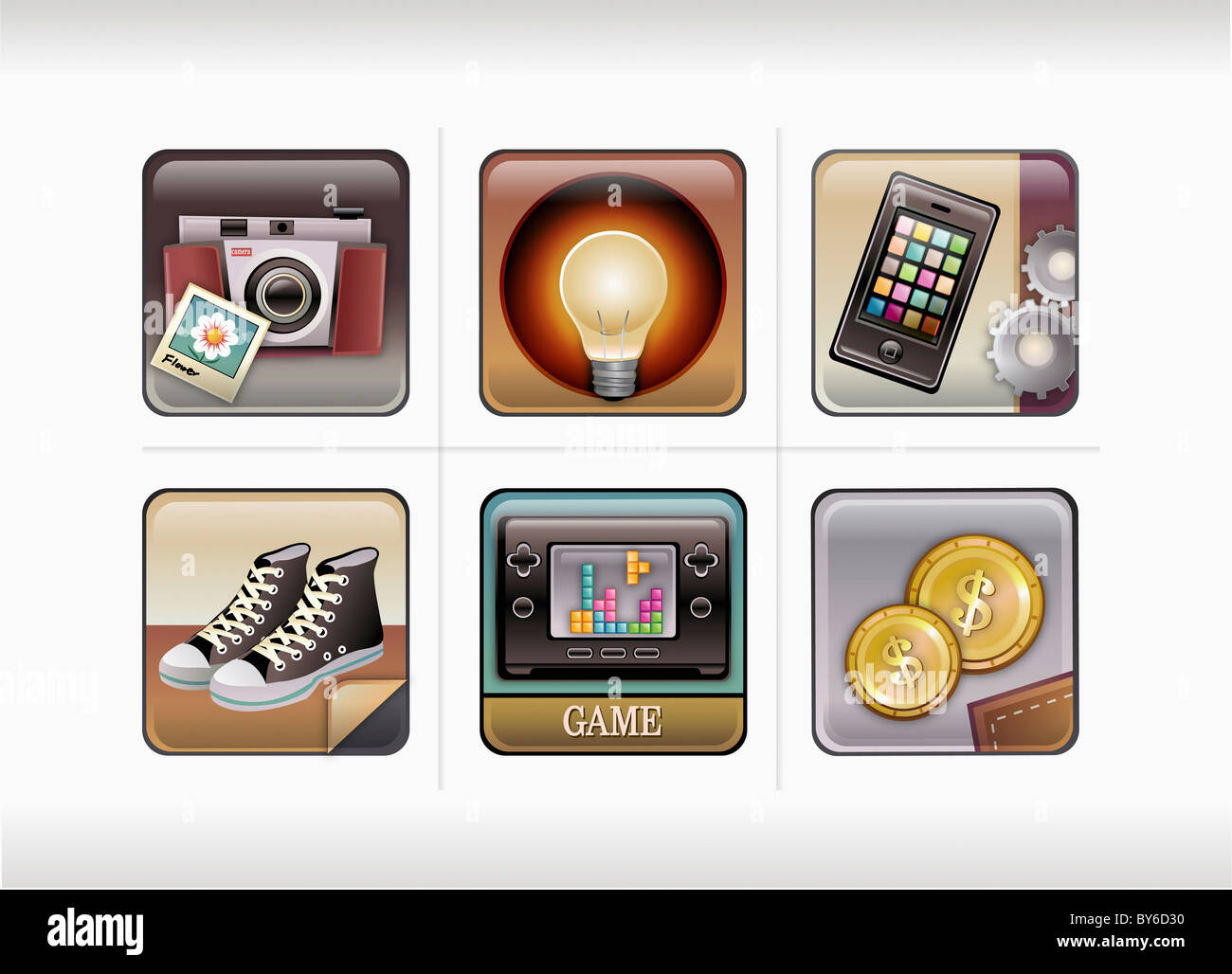 various types of icon Stock Photo Alamy