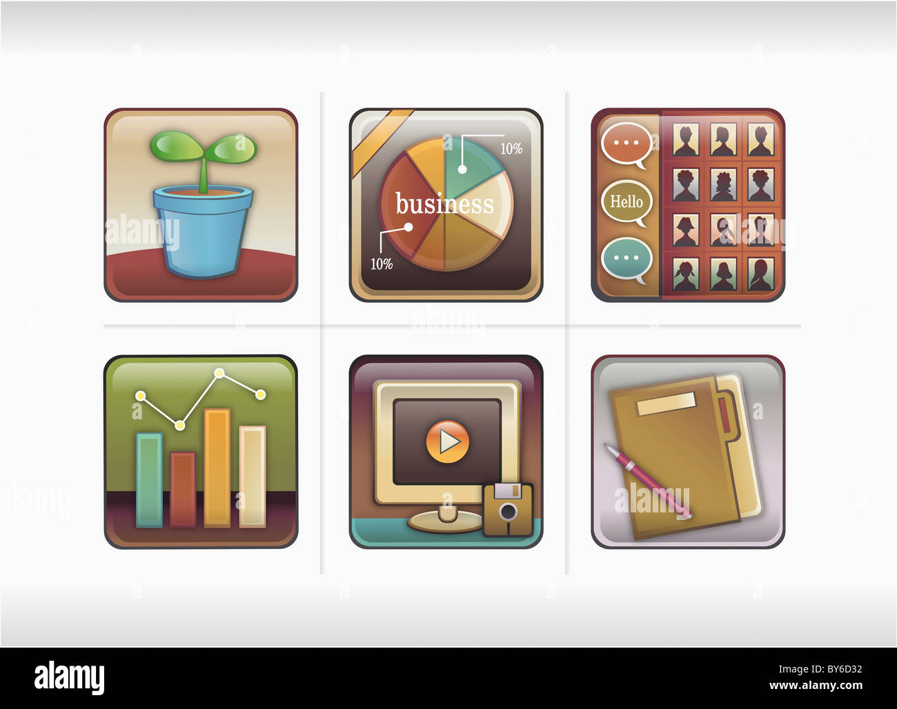various types of icon Stock Photo Alamy