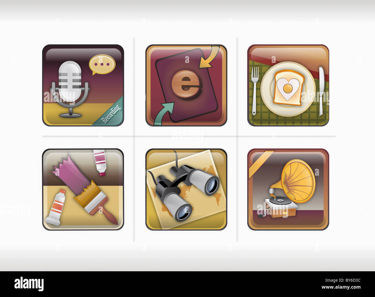various types of icon Stock Photo Alamy