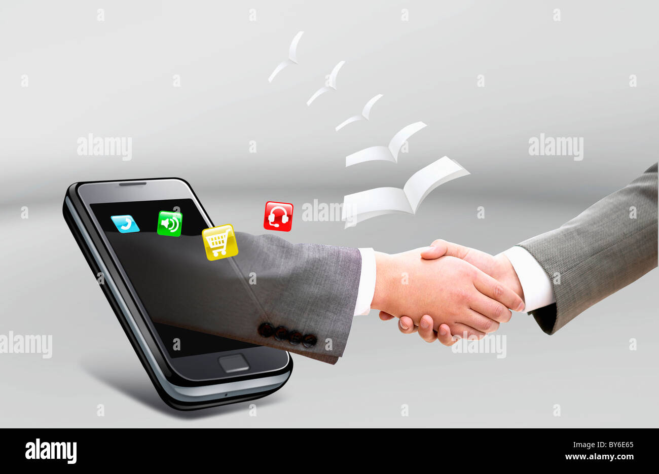 mobile communication Stock Photo