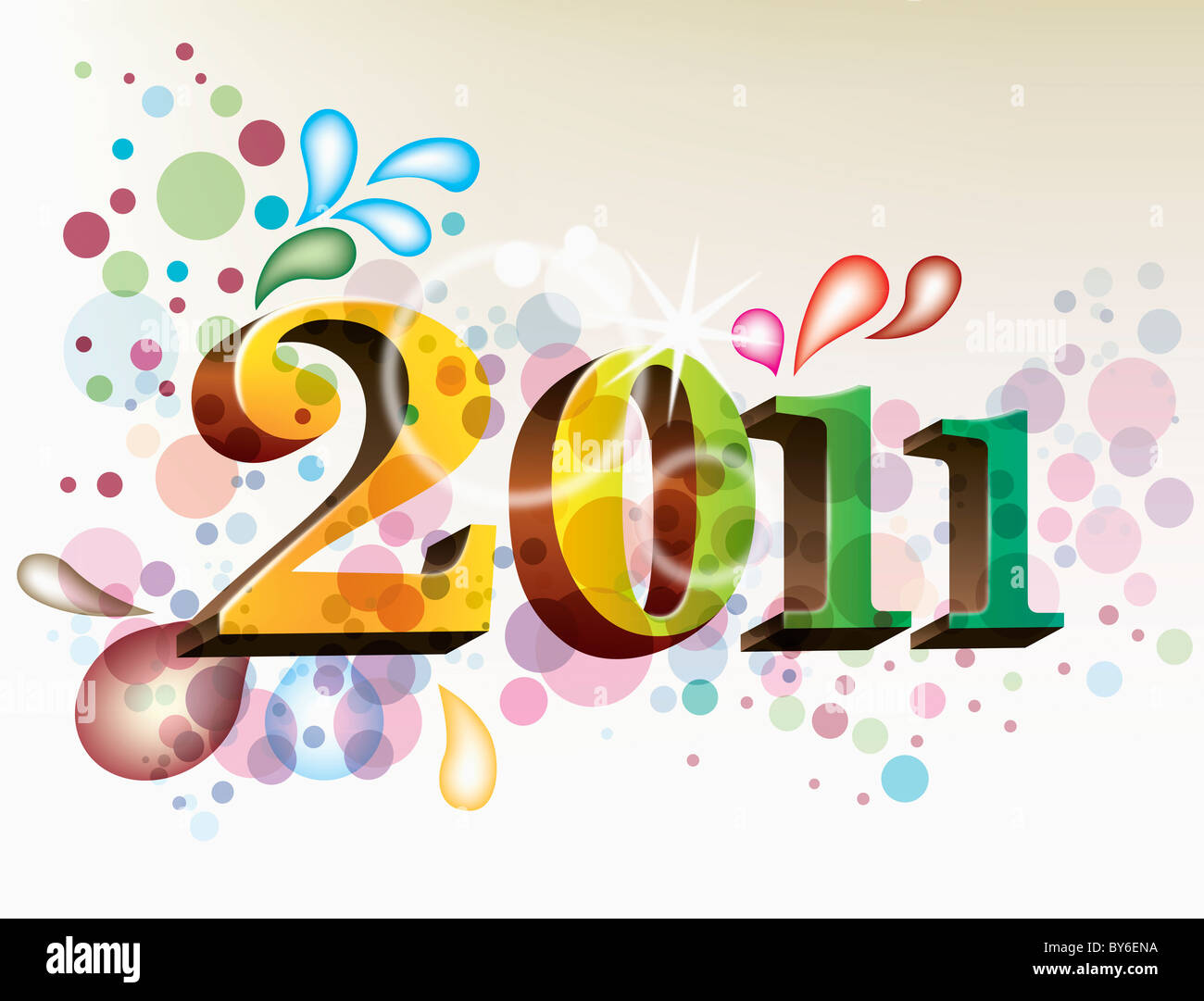 2011 happy new year Stock Photo
