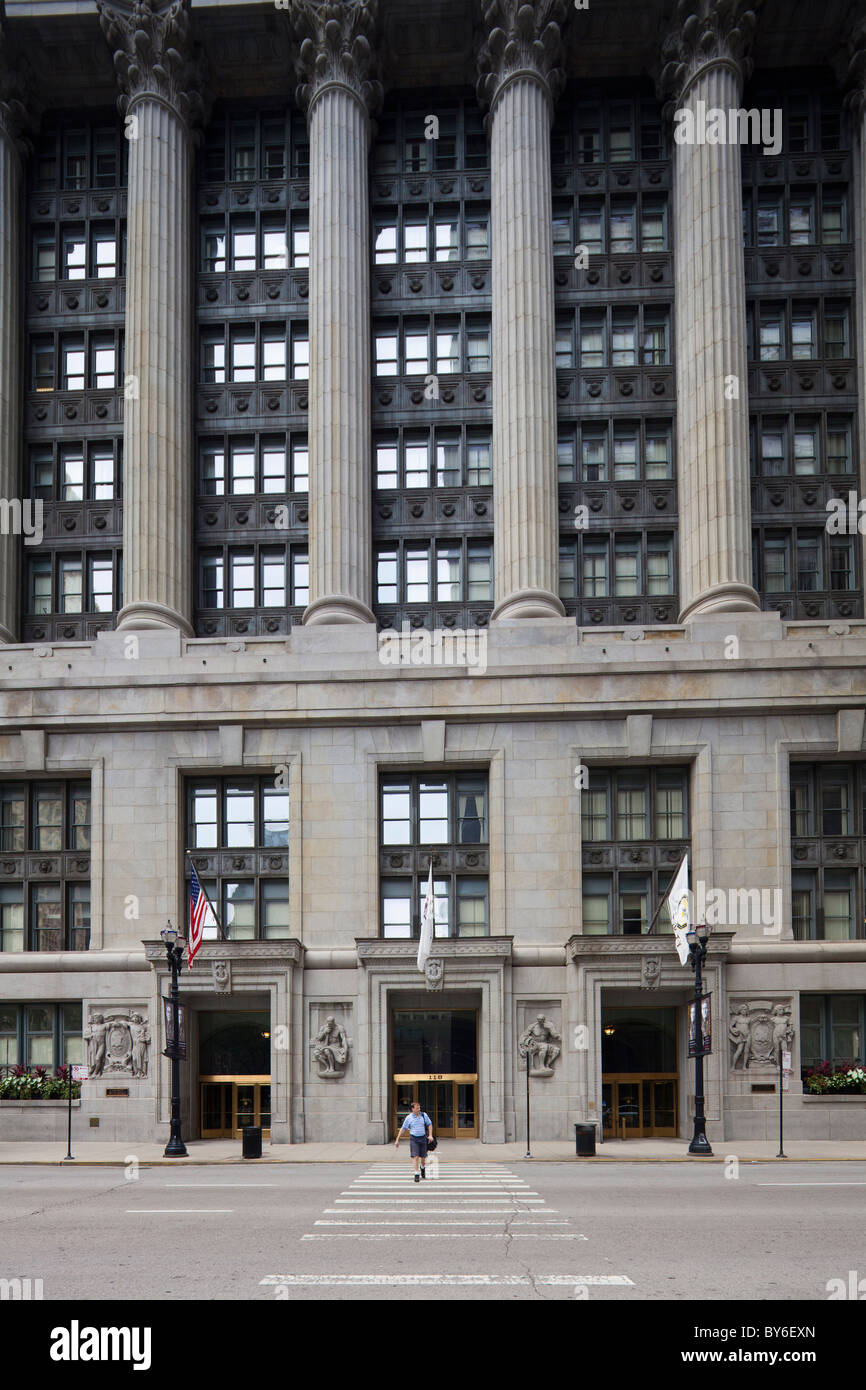 facade of Chicago City Hall, Illinois, USA Stock Photo Alamy