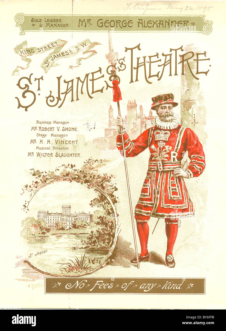 Theatre programme for St. James's Theatre, London Stock Photo