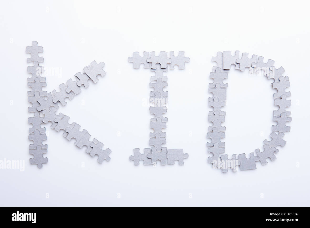 KID words made by puzzle pieces Stock Photo - Alamy