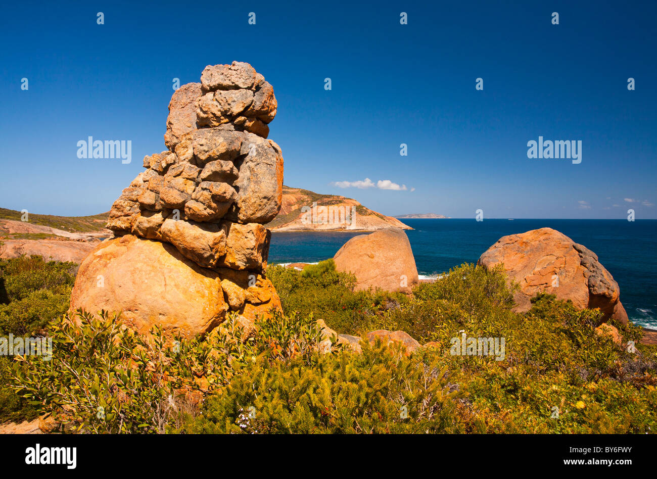Granite outcrops at Thistle Cove, Cape le Grand national Park, Esperance, Western Australia Stock Photo