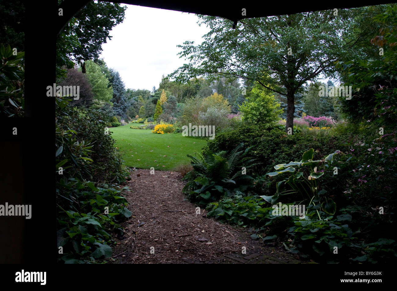 Part of Bressingham Gardens in Norfolk, England. Stock Photo