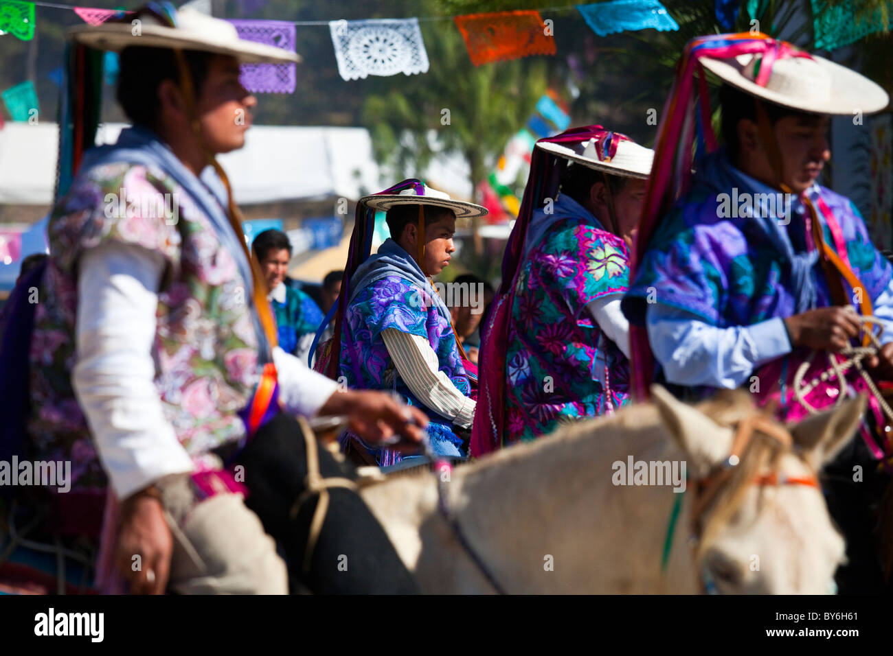 San Sebastian festival, Zinacantán, Chiapas, Mexico Stock Photo