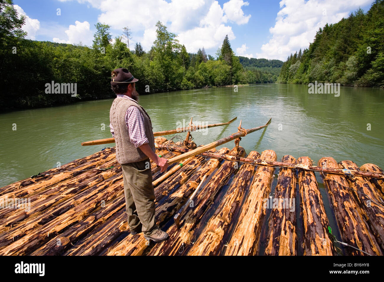 Raft on river isar water hi-res stock photography and images - Alamy