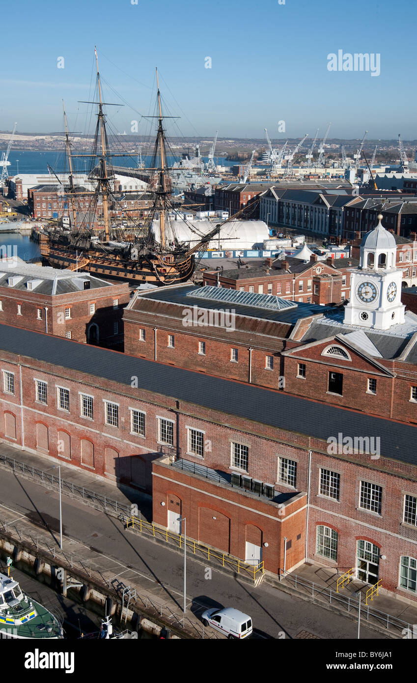 HMS Victory  Portsmouth Dock Stock Photo