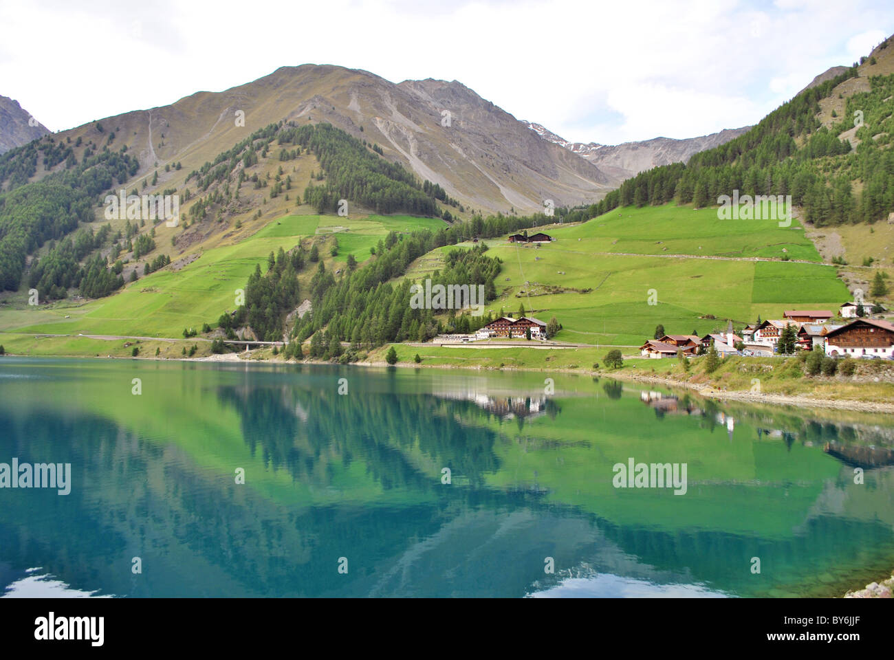 Dolomites landscape with mountain glaciers and wildlife park in Val Senales Stock Photo