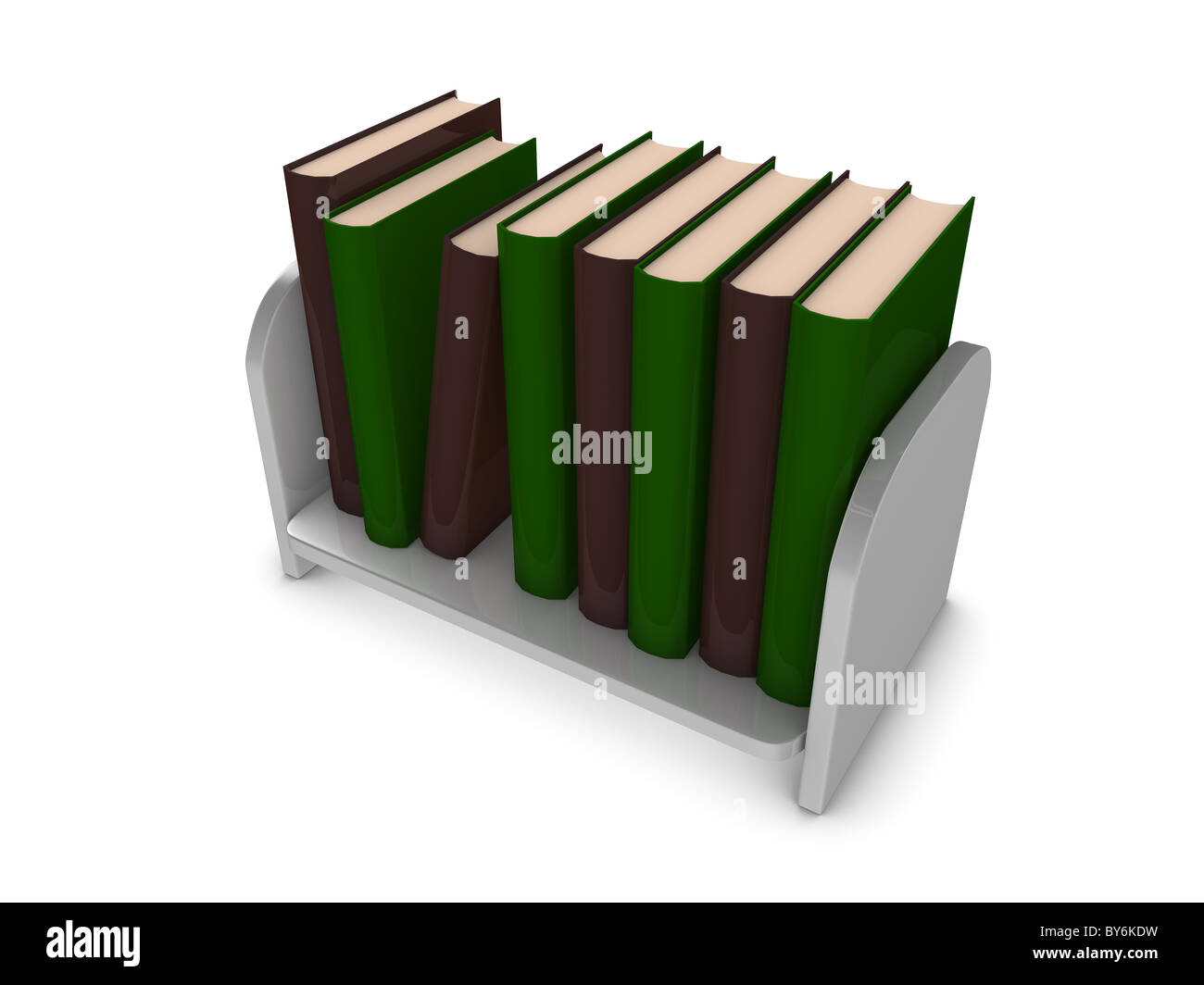 3d image small book rack, isolated on white background Stock Photo - Alamy