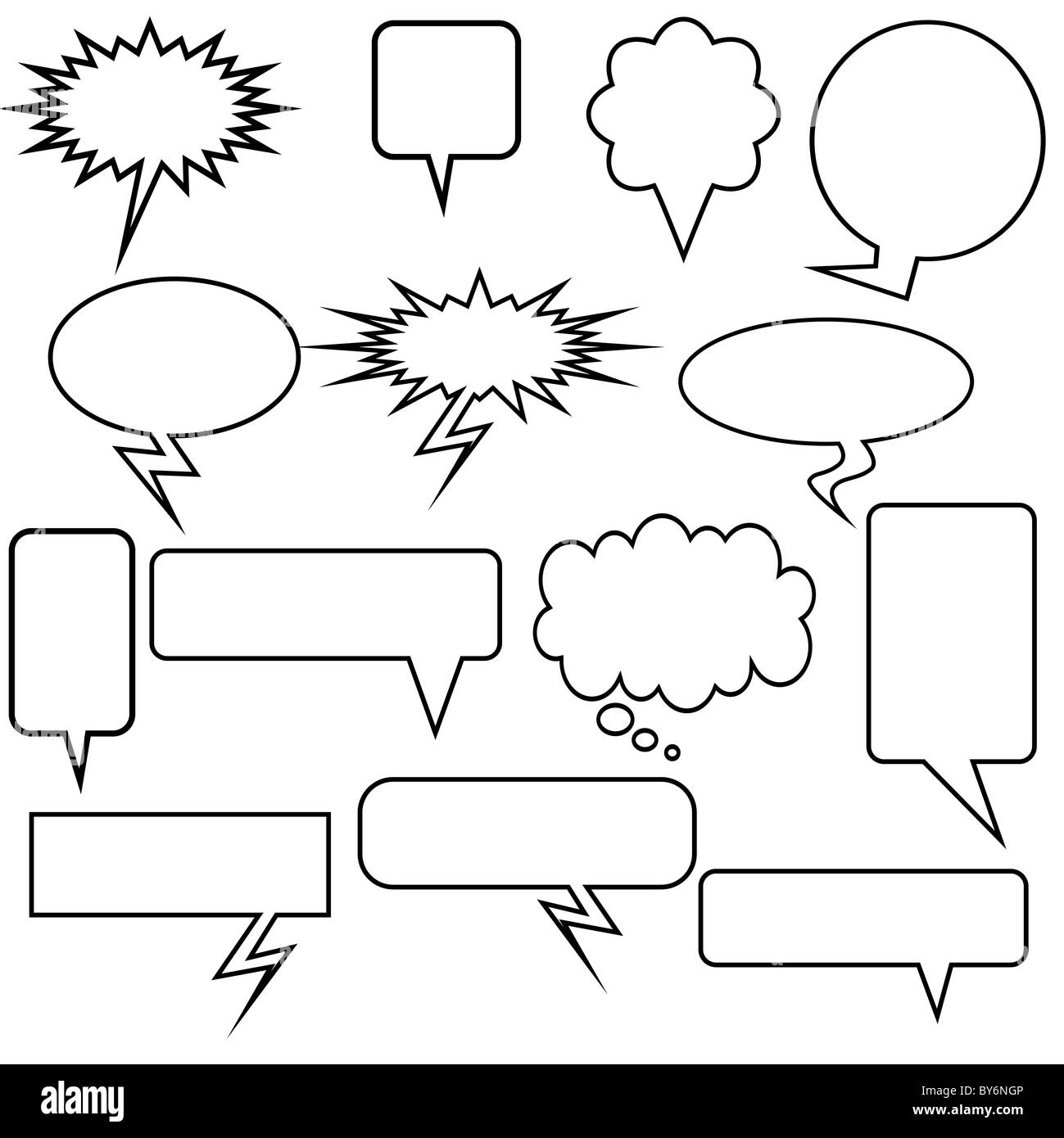 A set of bubble chat icons Stock Photo - Alamy