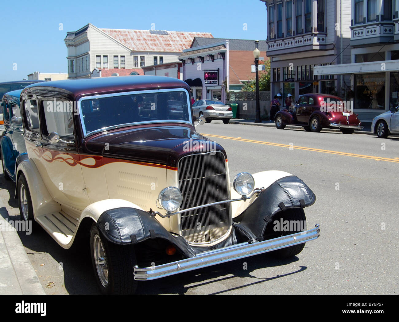 classic car in historic town of Ferndale Stock Photo Alamy