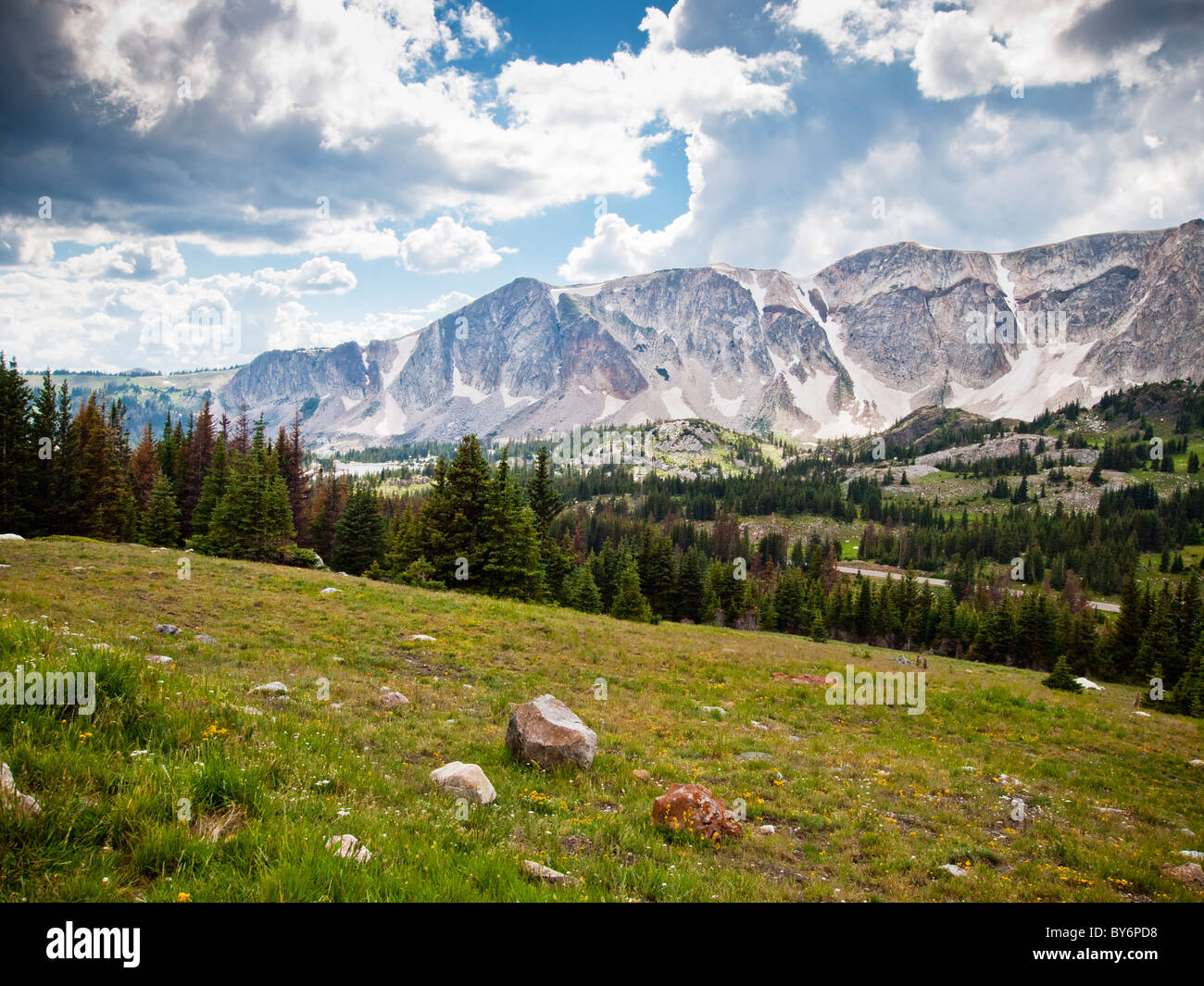 Medicine Bow Mountain national forest, A Wyoming national park Stock