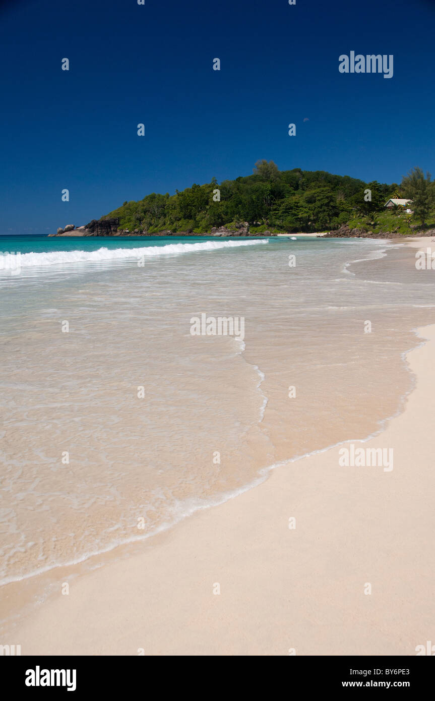 Seychelles, Island of Mahe. West coast, Longbeach (aka Grand Anse), the longest beach on Mahe. Stock Photo
