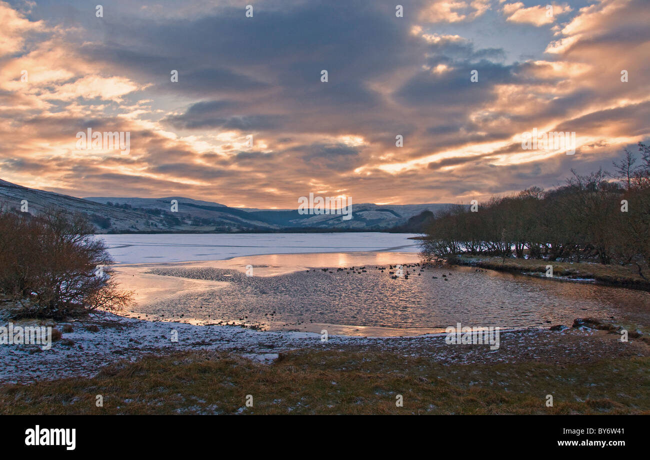 Winter evening at Semerwater in the Yorkshire Dales Stock Photo