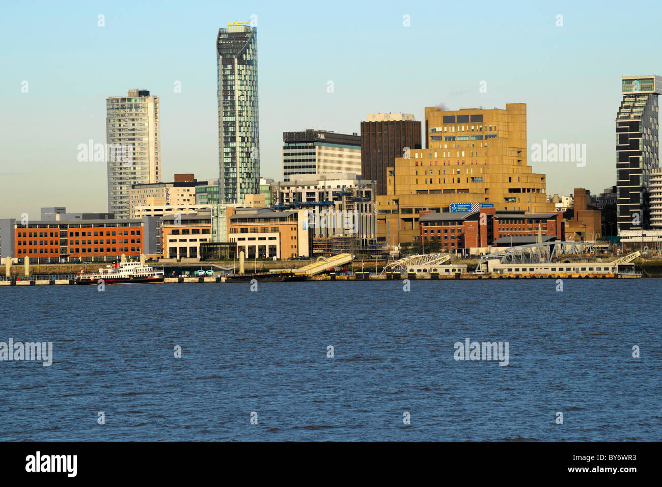 Liverpool waterfront from Birkenhead Stock Photo Alamy