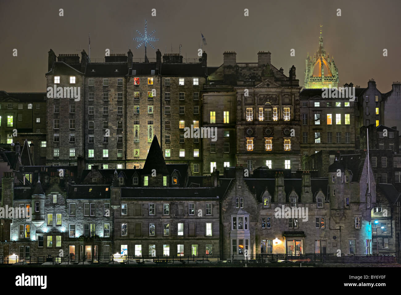 Edinburgh, Scotland, Old Town buildings, hundreds of years old, Europe's original skyscrapers Stock Photo