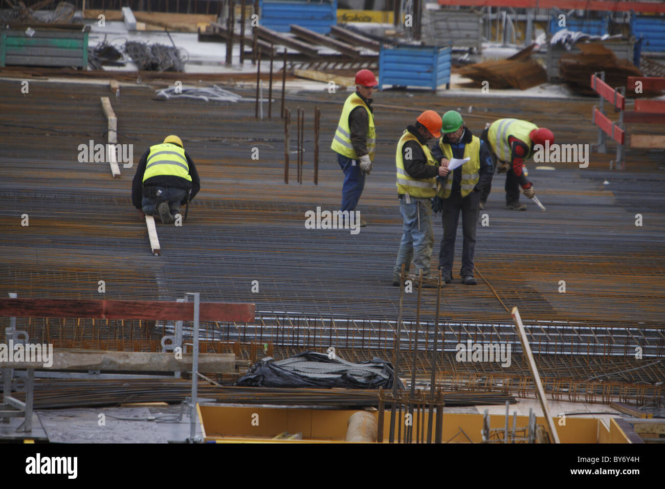 DEU, 20101109, worker at a building site Copyright (c) Gerhard Leber Stock Photo