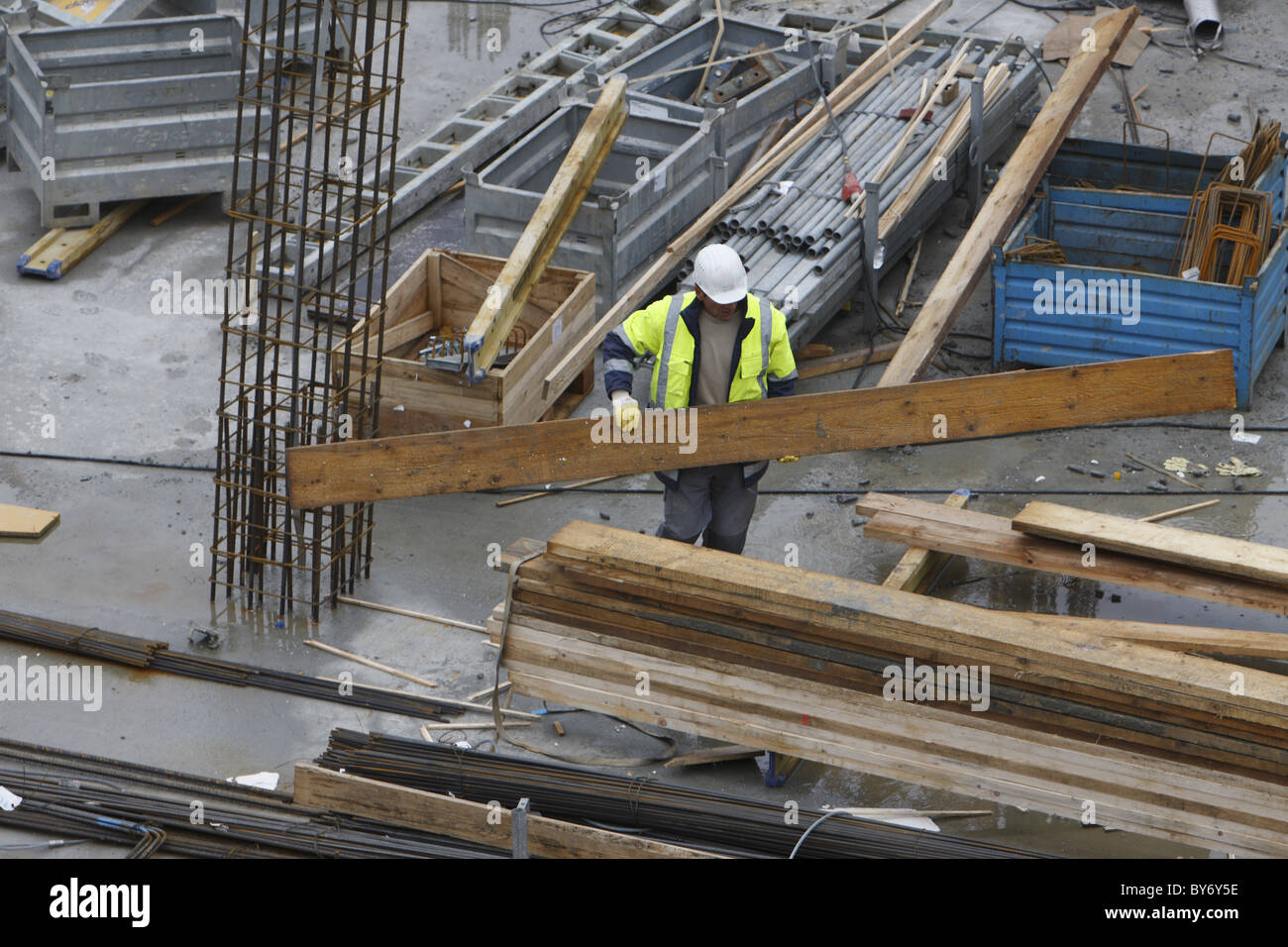 DEU, 20101109, worker at a building site Copyright (c) Gerhard Leber Stock Photo