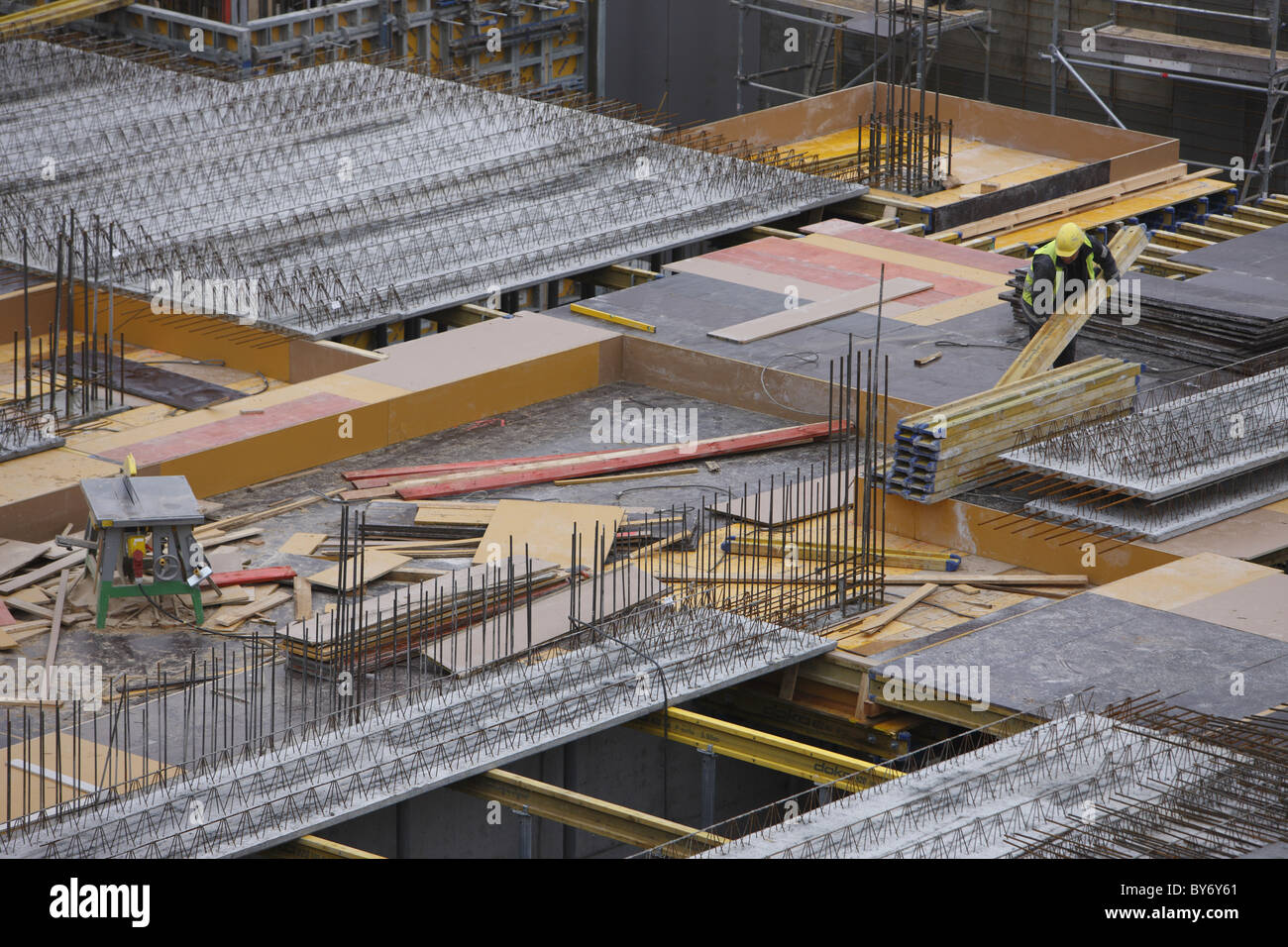DEU, 20101109, worker at a building site Copyright (c) Gerhard Leber Stock Photo