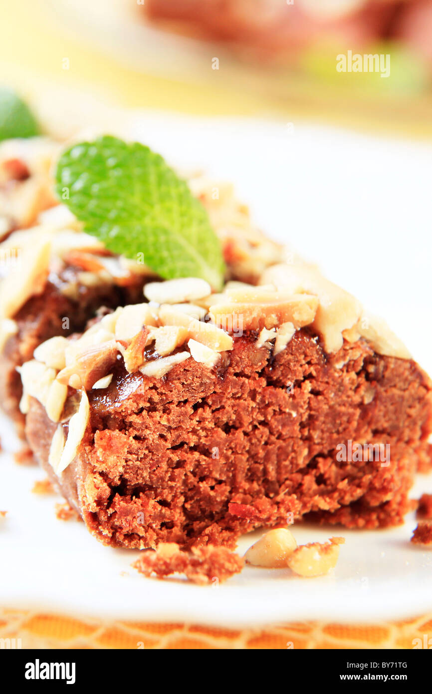 Lenten almond cake sprinkled with chopped nuts Stock Photo Alamy