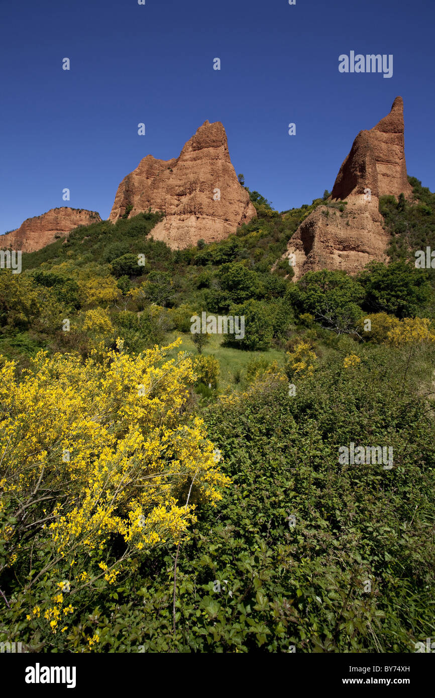 Las Medulas, used to be the most important gold mine in the Roman Empire, Camino Frances, Way of St. James, Camino de Santiago, Stock Photo