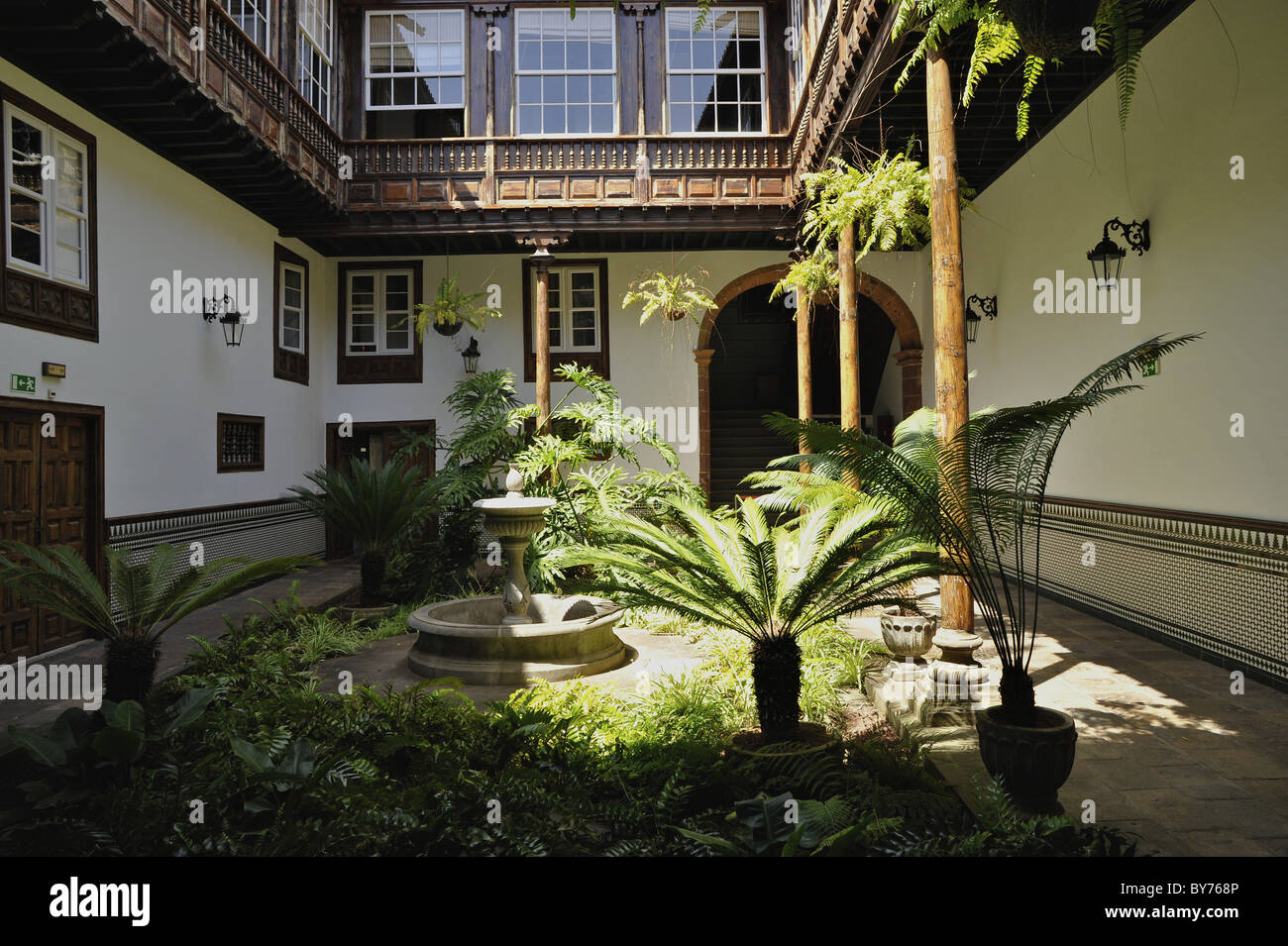 San Cristobal de la Laguna, old town, patio of Casa Montane´s, Tenerife