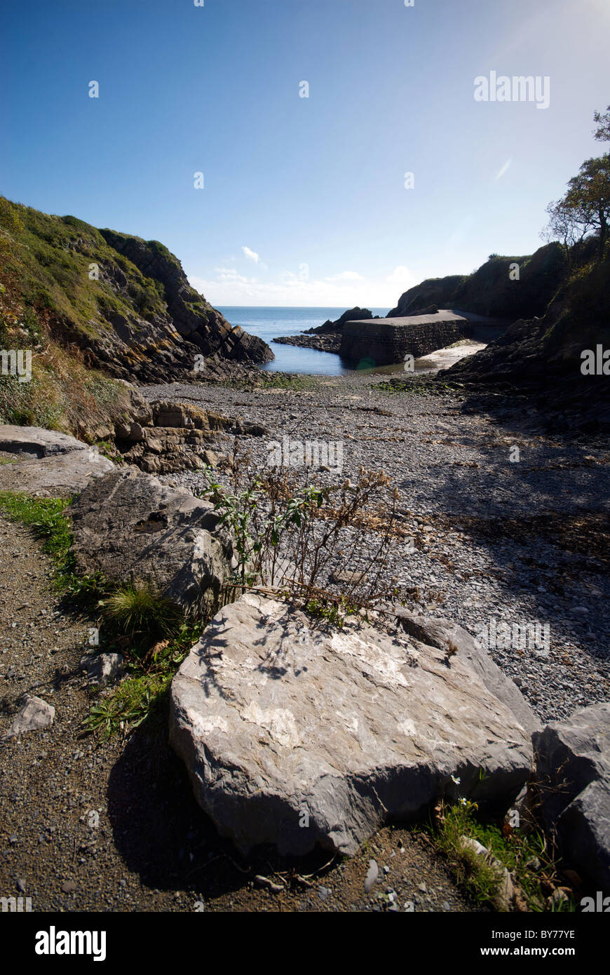 Stackpole Harbor Harbour Bay Pembrokeshire Wales UK National Trust ...