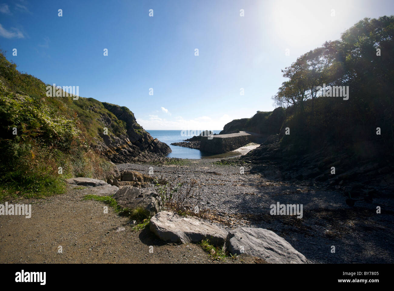 Stackpole Harbor Harbour Bay Pembrokeshire Wales UK National Trust ...