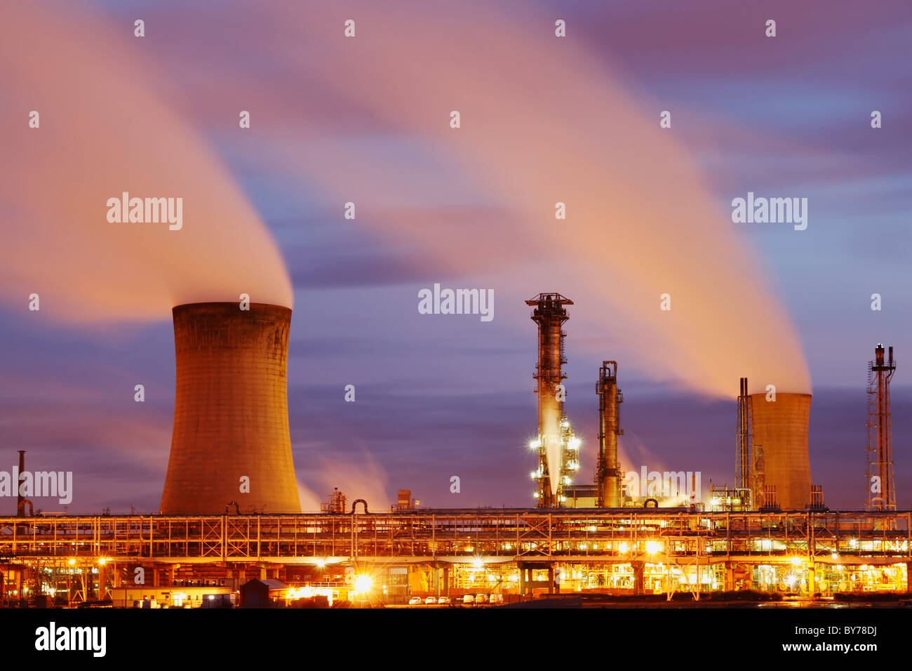 Cooloing towers, Billingham, England. UK Stock Photo