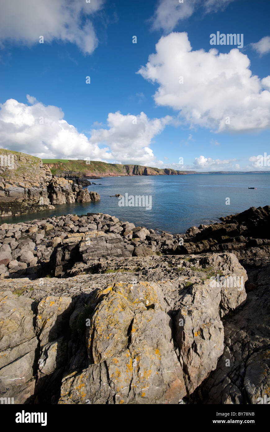 Stackpole Harbor Harbour Bay Pembrokeshire Wales UK National Trust ...
