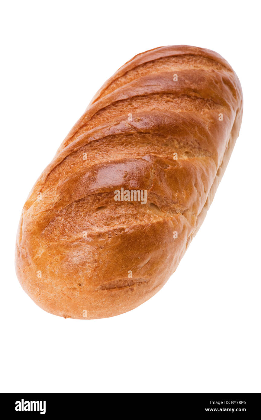 object on white - food white bread Stock Photo