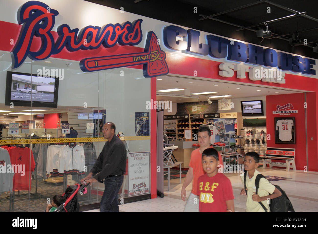 Atlanta CNN Center Braves Clubhouse Store atrium store Stock