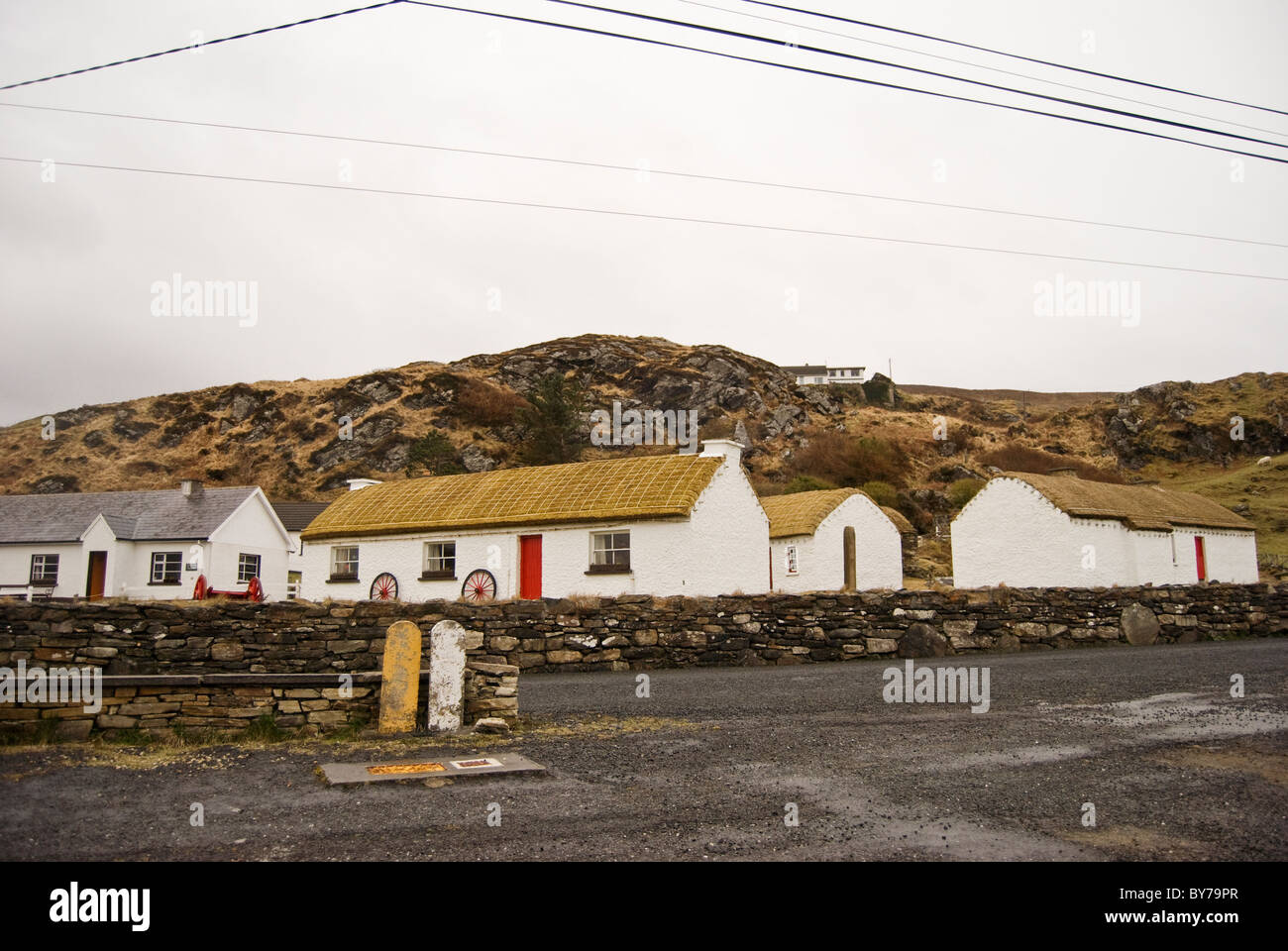 Folk Village Museum, Glencolmcille, County Donegal, Ulster Province, Ireland Stock Photo