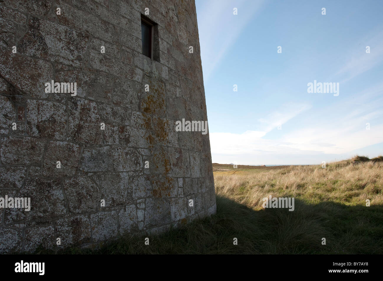 Kempt Tower, St Ouens Bay, Jersey, Channel Islands Stock Photo