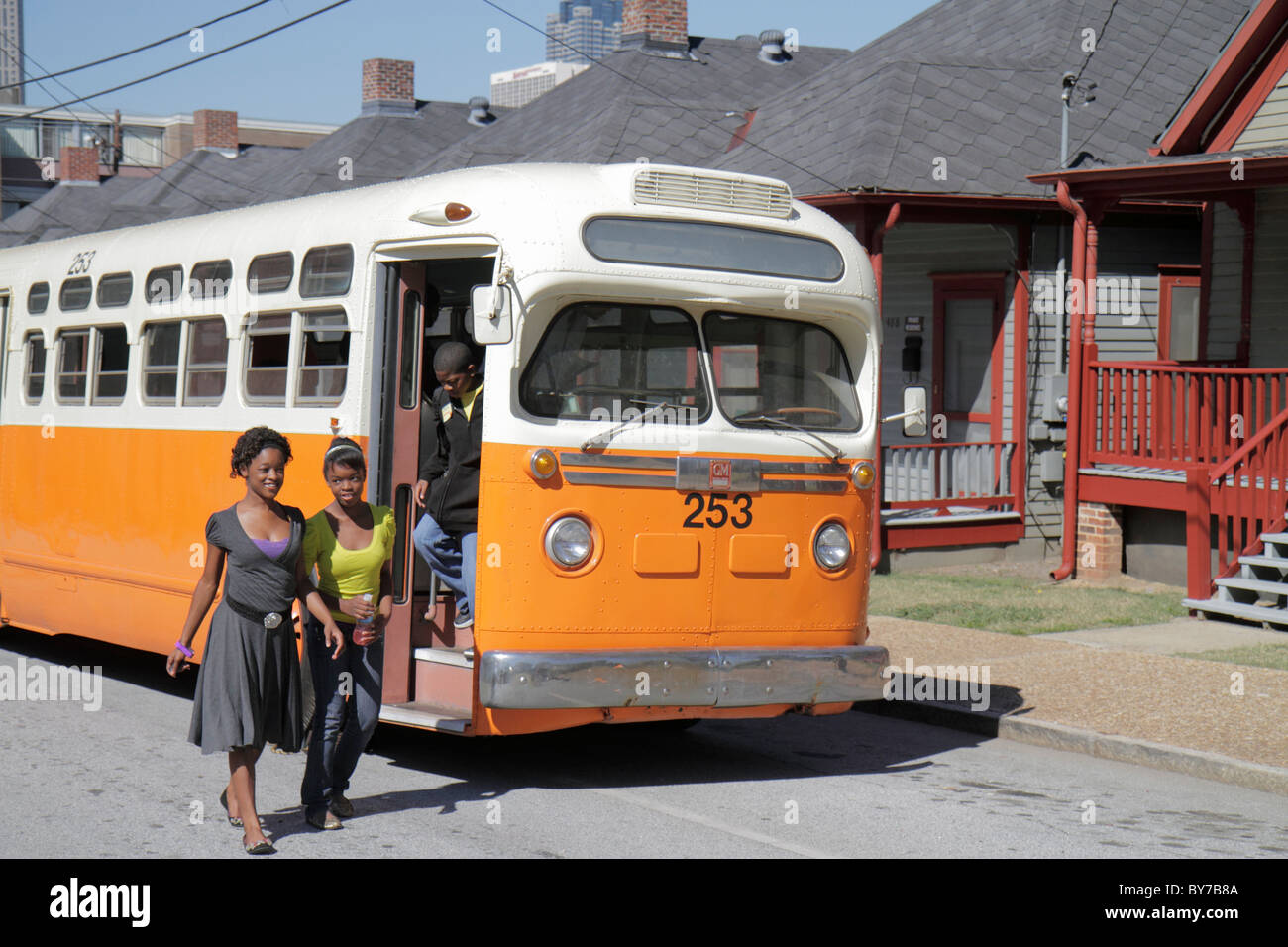 Atlanta Georgia,Auburn Avenue,Martin Luther King Jr. NHS,National historic Site,history,civil rights movement,segregation,Montgomery Bus Boycott,vinta Stock Photo