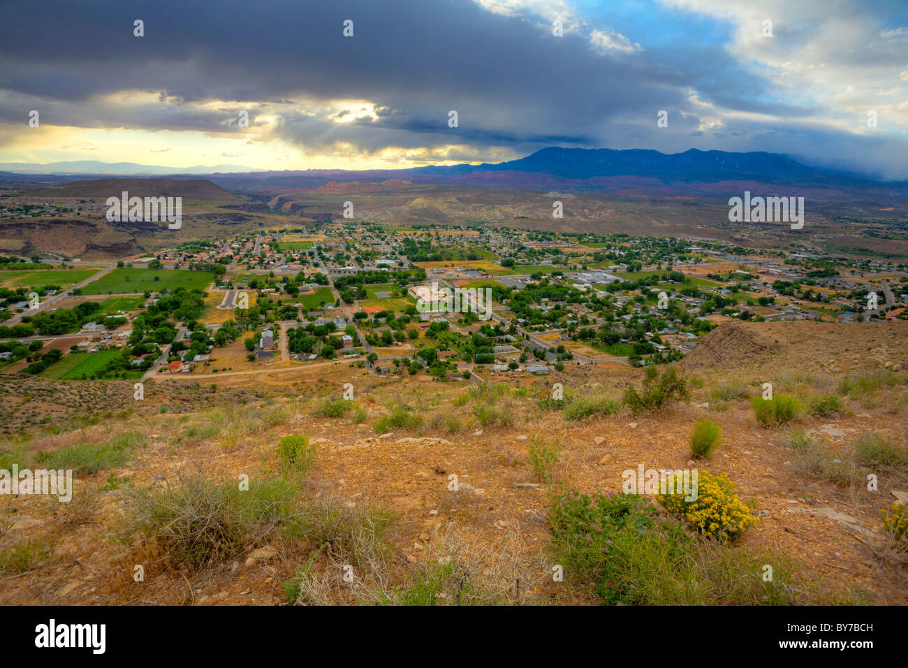 View of the city of St. George, Utah Stock Photo