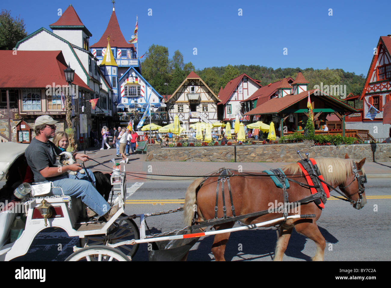 Helen German alpine village theme Octoberfest Oktoberfest Stock
