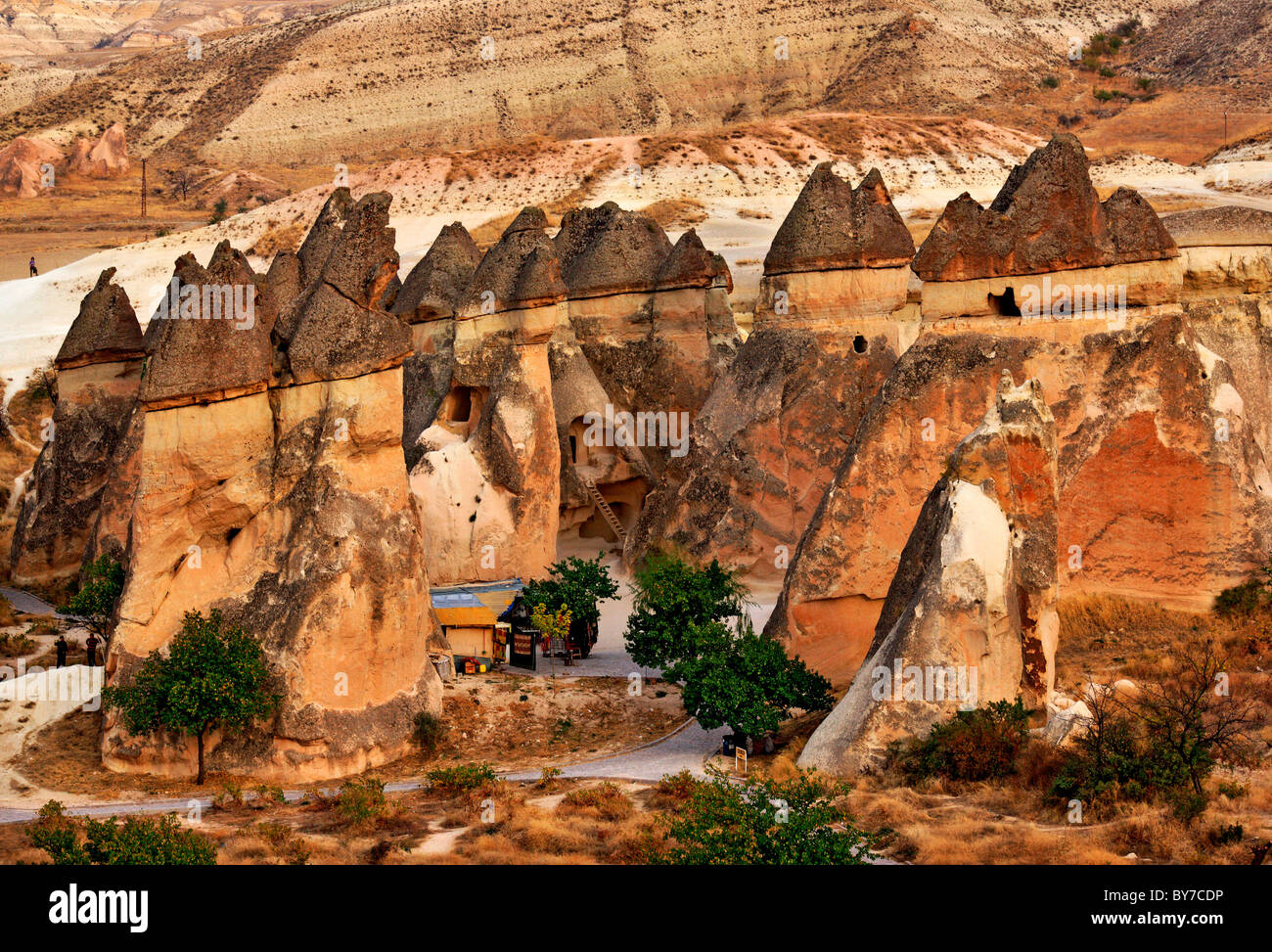 Fairy chimneys in Pasabag, Peribacalari Vadisi, Cappadocia, Turkey Stock Photo