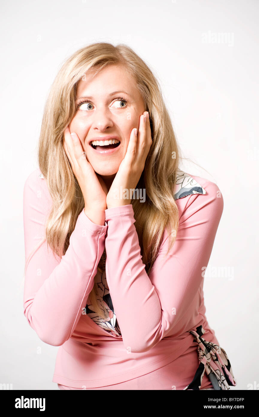 Surprised model hi-res stock photography and images - Alamy