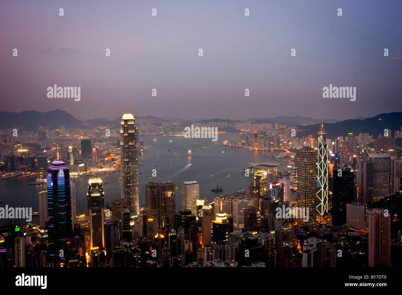 Hong Kong Bay from Victoria Peak Stock Photo - Alamy