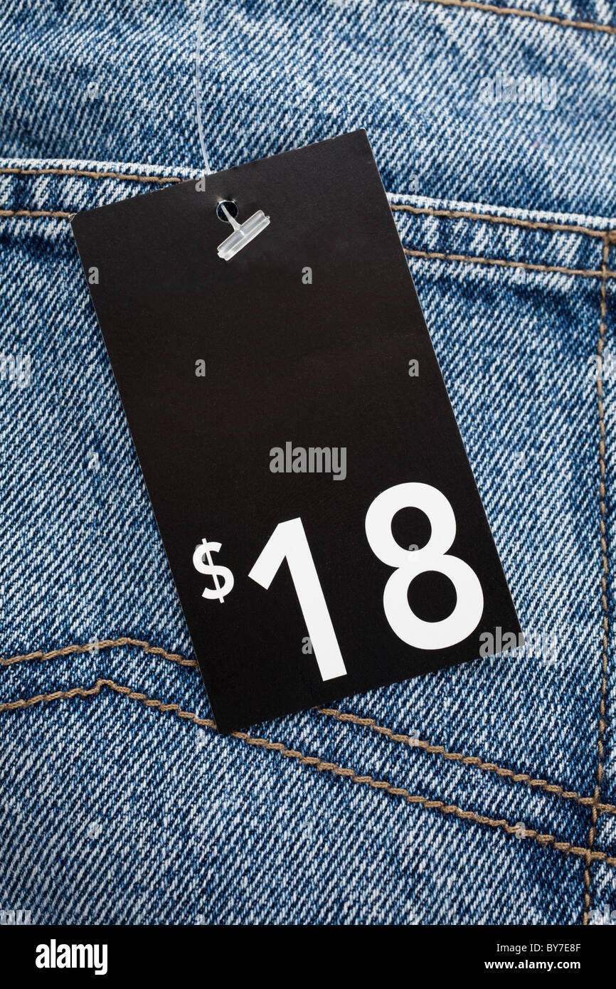 Jeans price tag hi-res stock photography and images - Alamy
