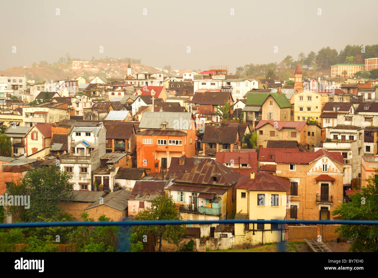 Houses in Antananarivo (the capital of Madagascar) during an afternoon
